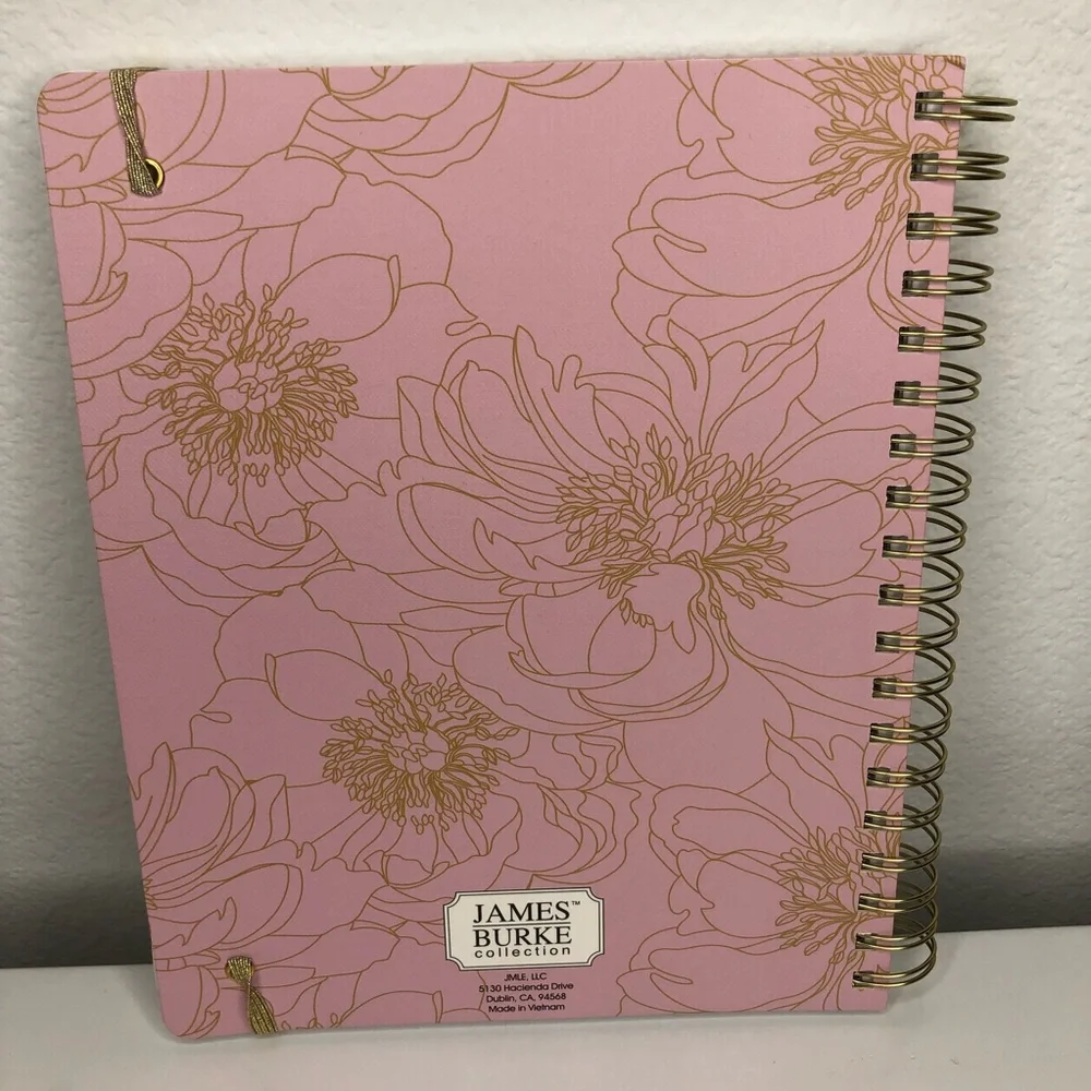 Pink gold and floral Faith note book with rose gold pen